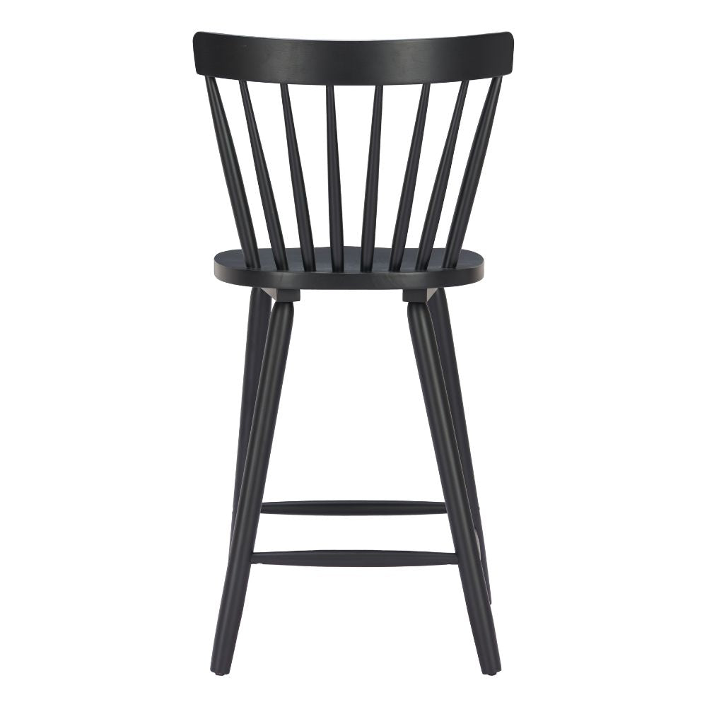 Black wooden chair on a white background