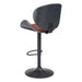 Bar stool with black and brown design on a white background