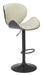 Beige bar stool with black base on a white background