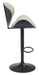 Modern bar stool with black and white design on a white background