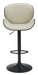 Beige bar stool with black base on a white background
