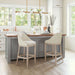 Modern kitchen with a island and bar stools in a bright room.