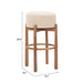 Bar stool with dimensions labeled on a white background