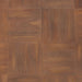 Pattern of wooden tiles with a warm brown color.