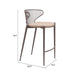 Bar stool with dimensions on a white background