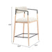 Bar stool with dimensions labeled on a white background