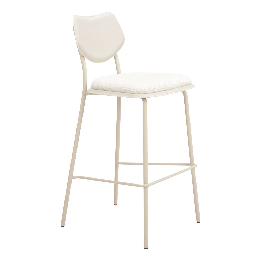 White bar stool on a white background