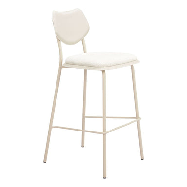 White bar stool on a white background
