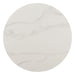 Round marble coaster with a light gray and white marbled pattern on a white background