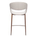 Modern chair with a white seat and beige backrest on a white background