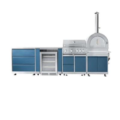 Grill Island Natural Gas Grill with Sear Burner and Pizza Oven