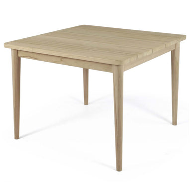 Wooden table on a white background