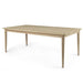 Wooden dining table on a white background