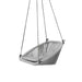 Gray hanging chair with ropes on a white background