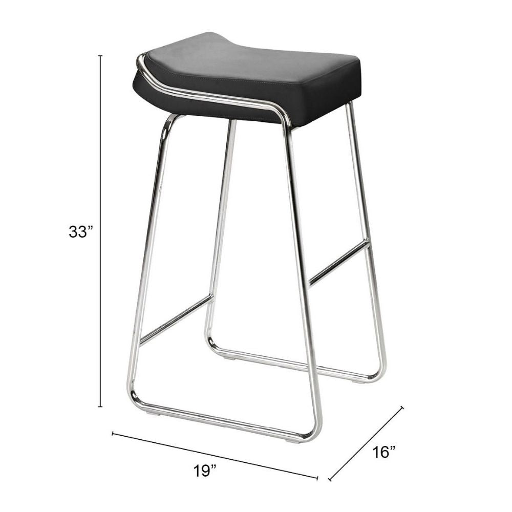 Wedge Barstool (Set of 2) Black