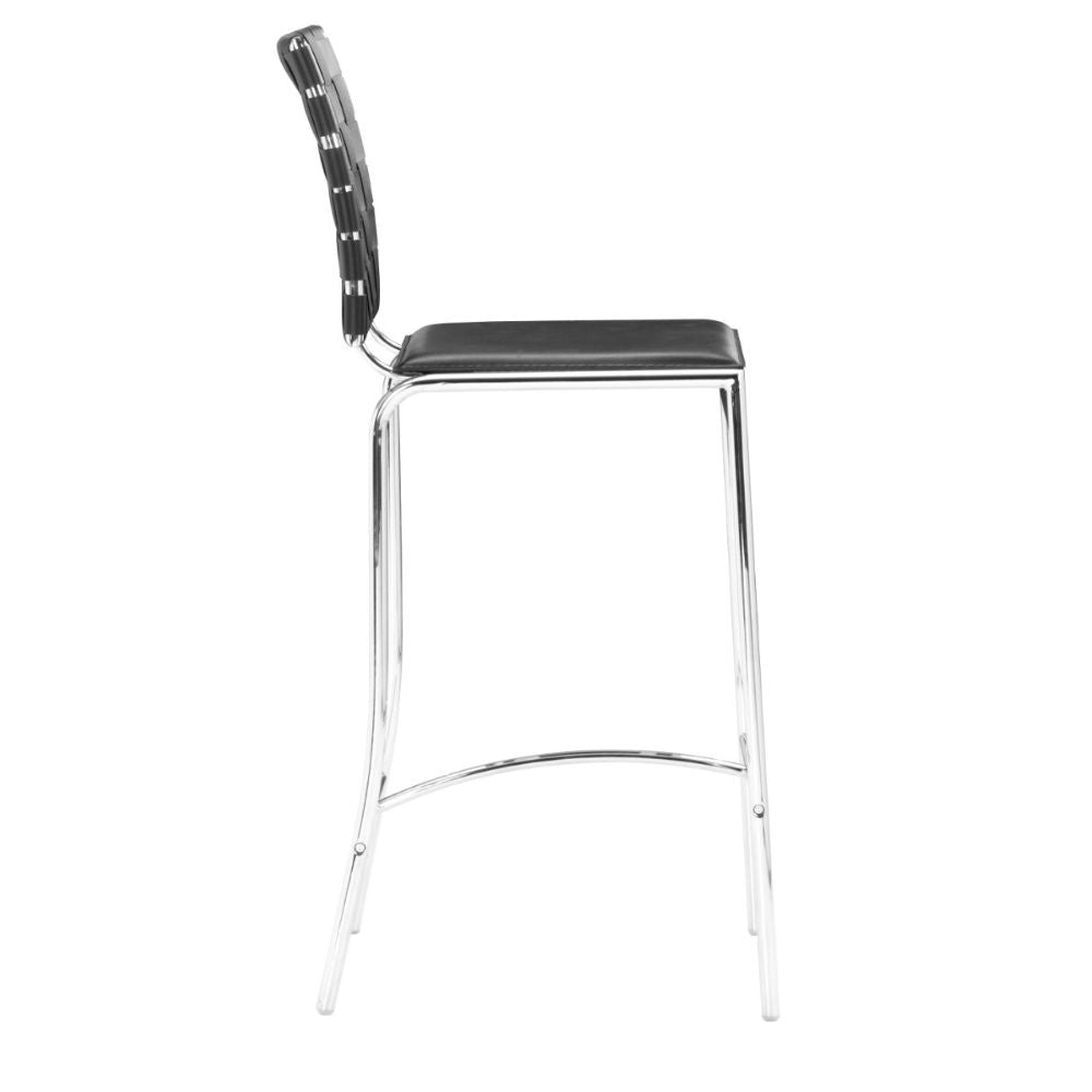 Criss Cross Counter Stool (Set of 2) Black