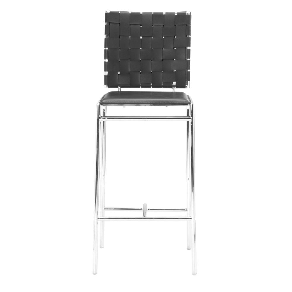 Criss Cross Counter Stool (Set of 2) Black