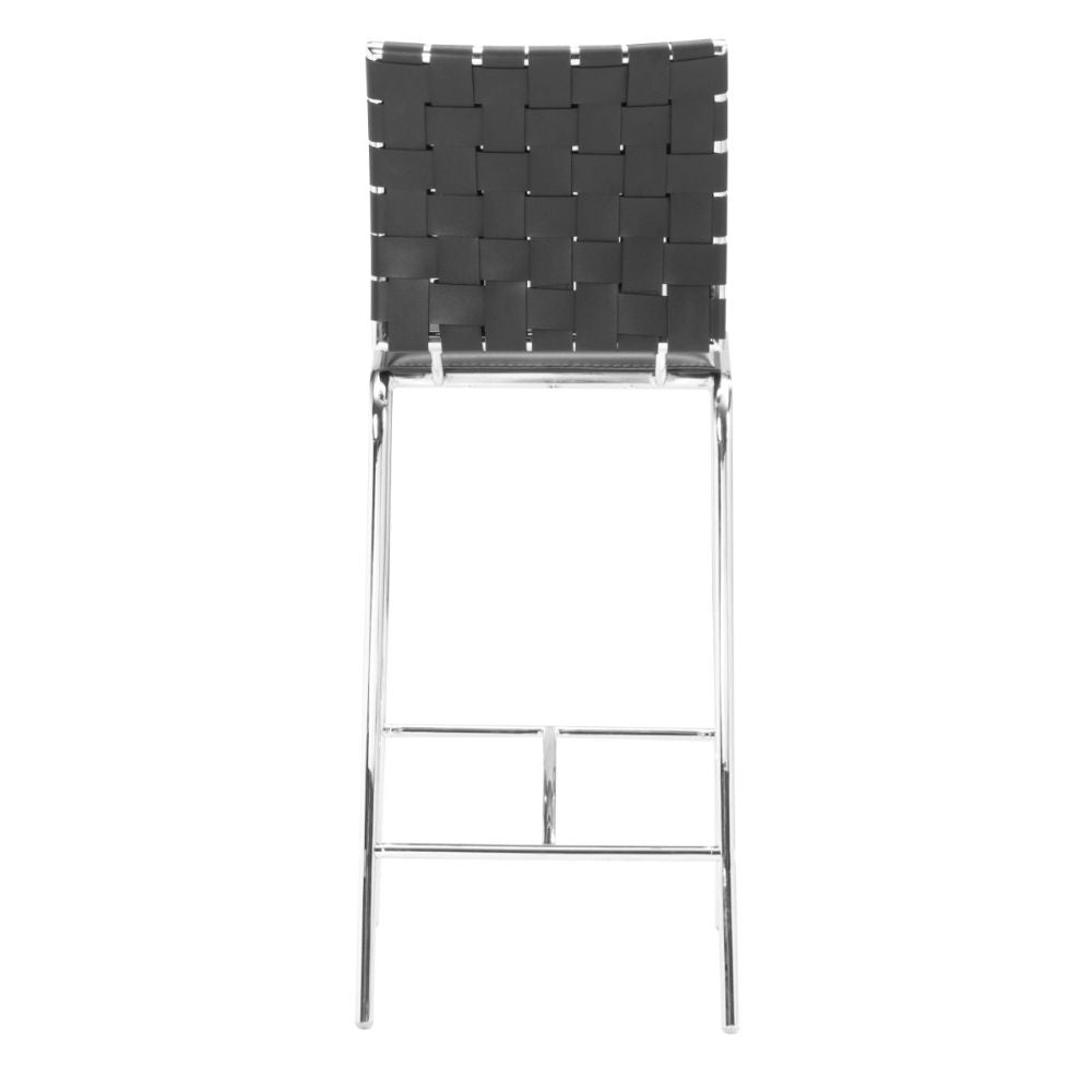 Criss Cross Counter Stool (Set of 2) Black