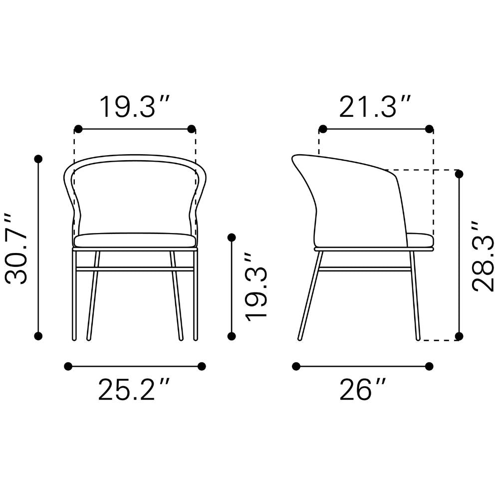 Freycinet Dining Chair (Set of 2) Black