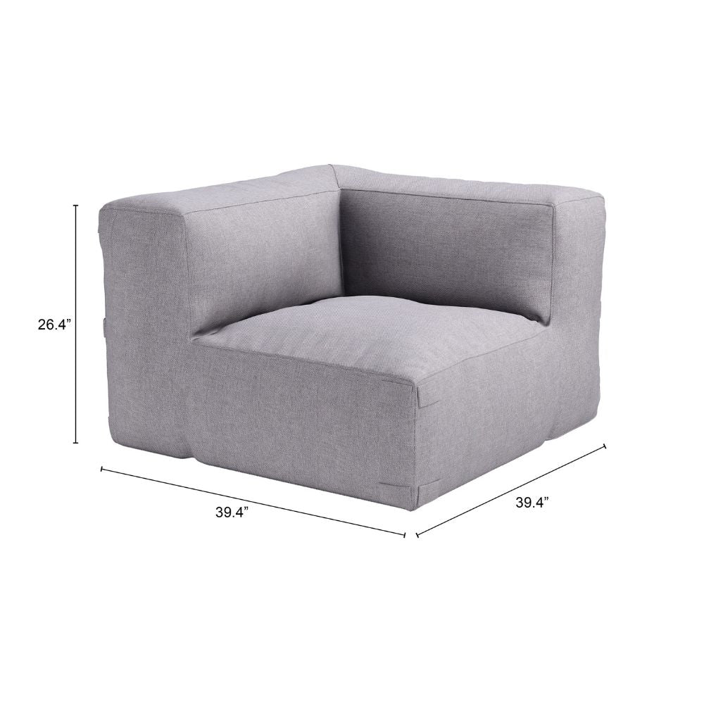 Luanda Corner Chair Gray