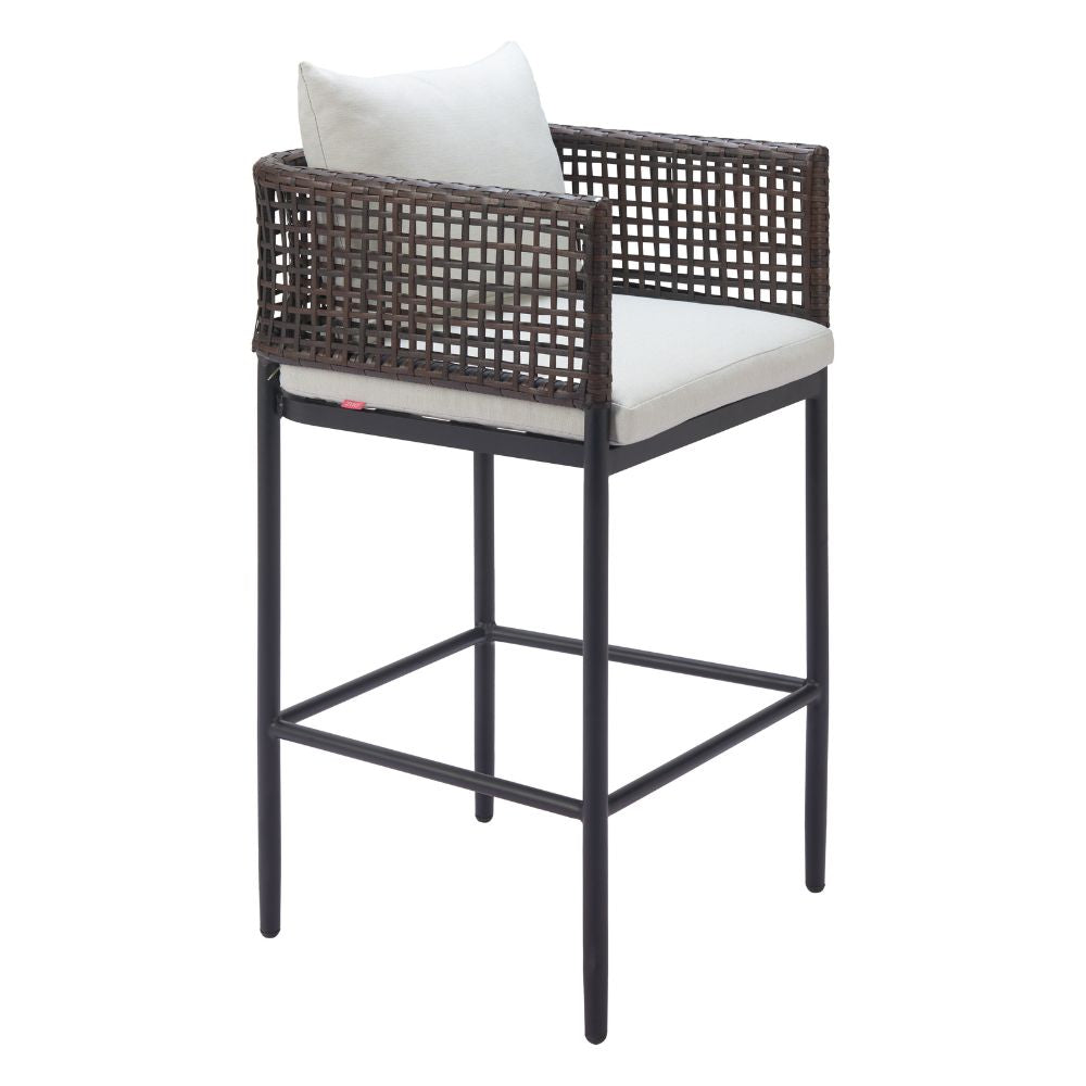 Palm Paradise Barstool Gray