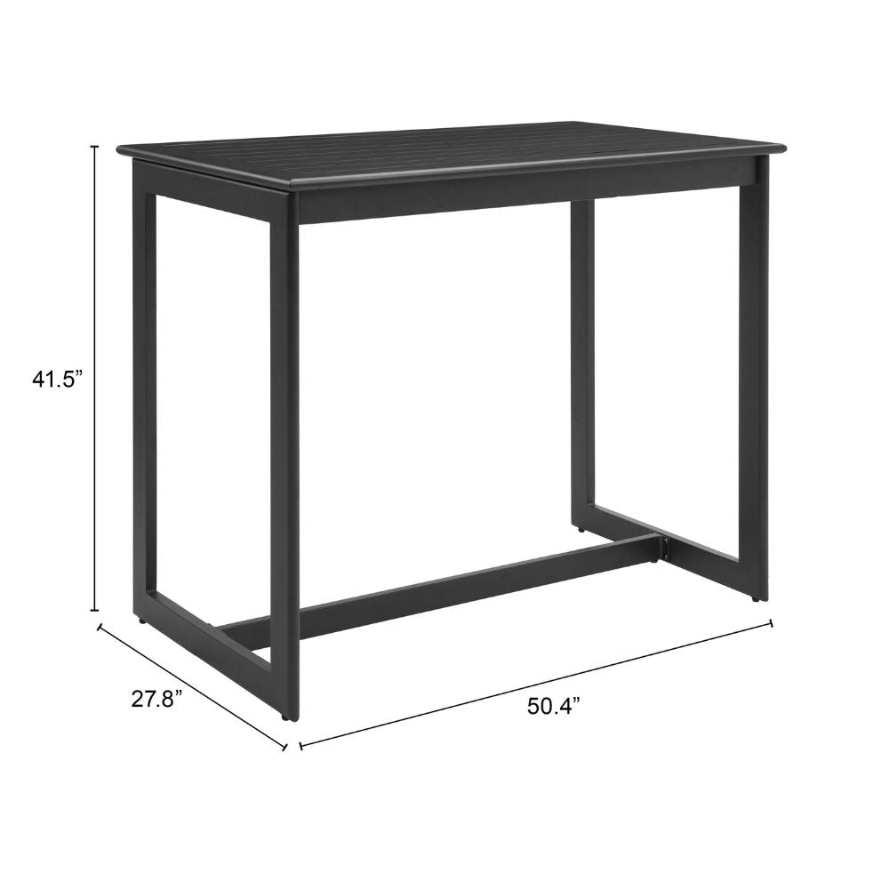 Midnight Wave Bar Table Black