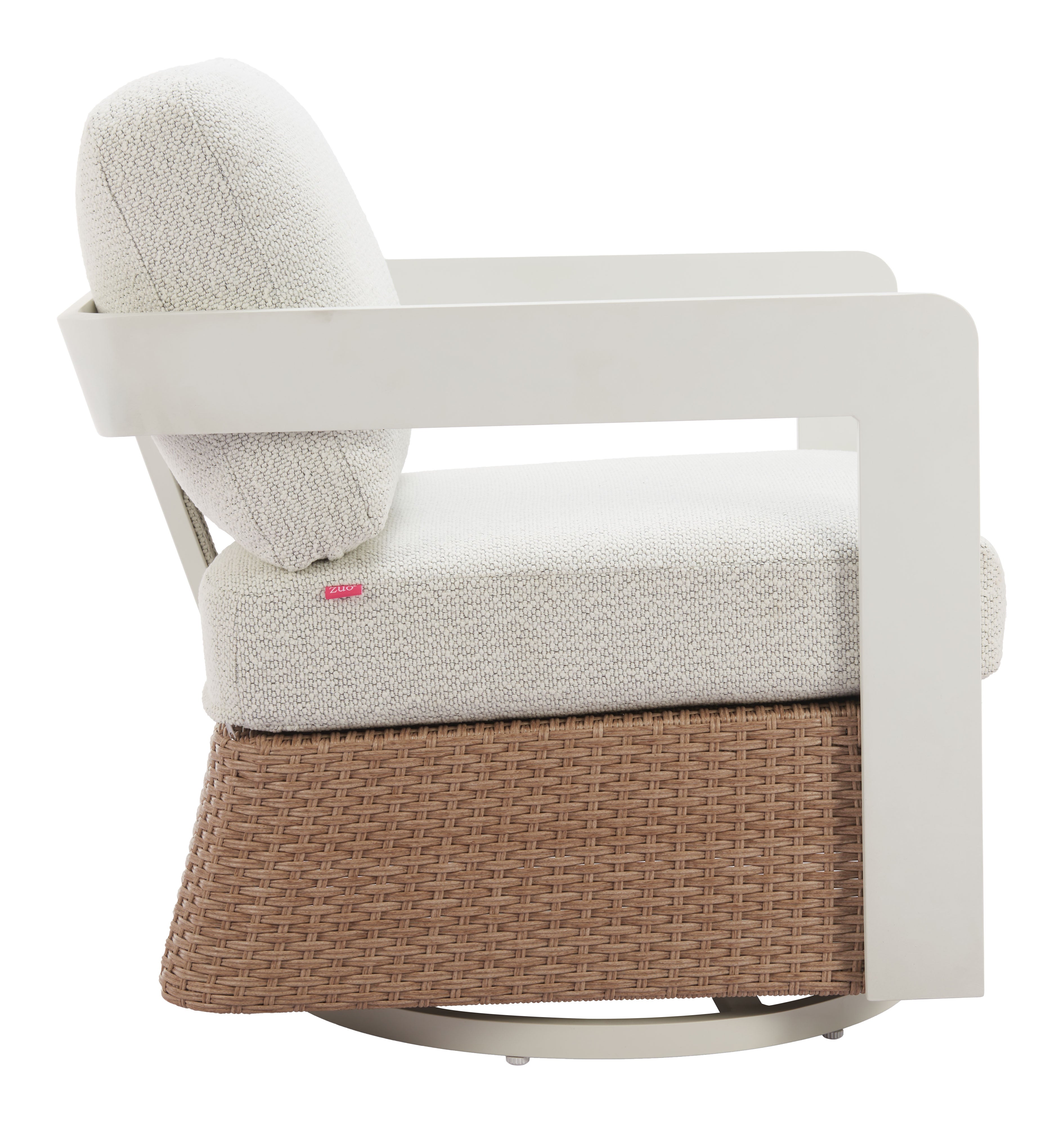 Gelo Swivel Chair White & Brown