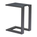 Modern black side table on a white background