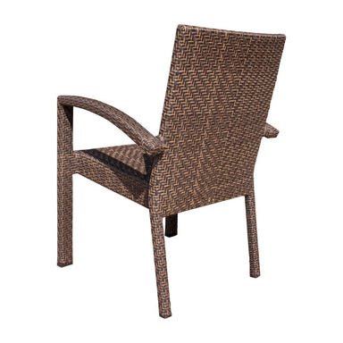 Brown wicker chair on a white background
