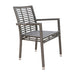 Gray wicker chair on a white background