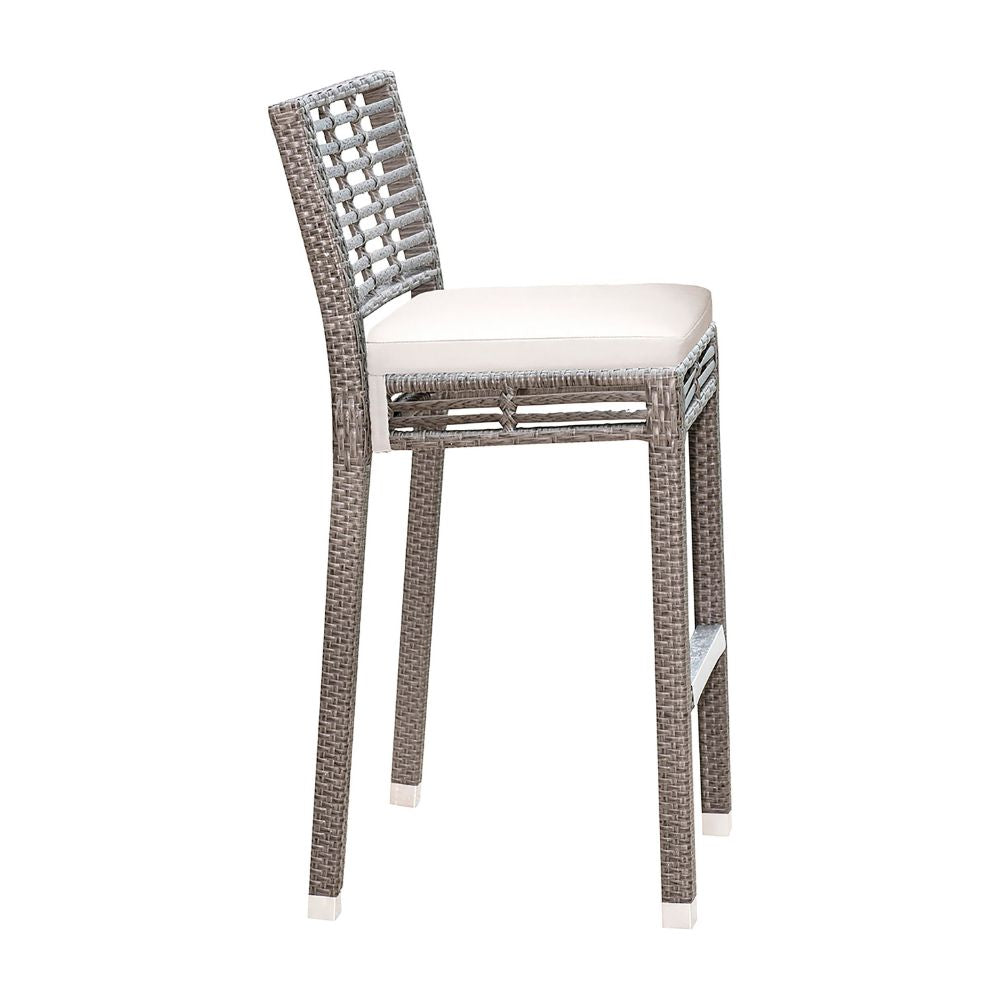 Panama Jack Graphite Set of 2 Stackable Barstools with Cushion