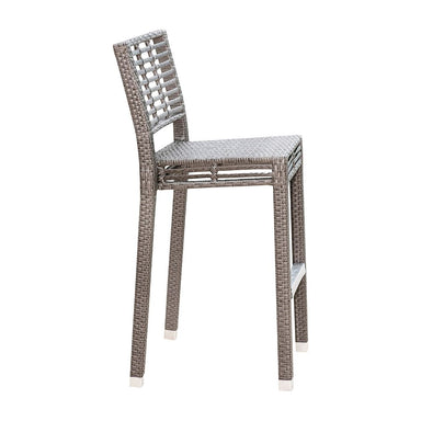 Wicker bar stool on a white background