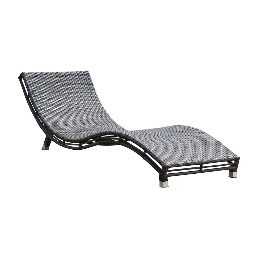 Panama Jack Graphite Curve Chaise Lounge with Cushion