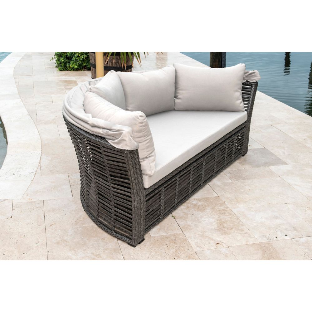Panama Jack Graphite Canopy Daybed with Cushions