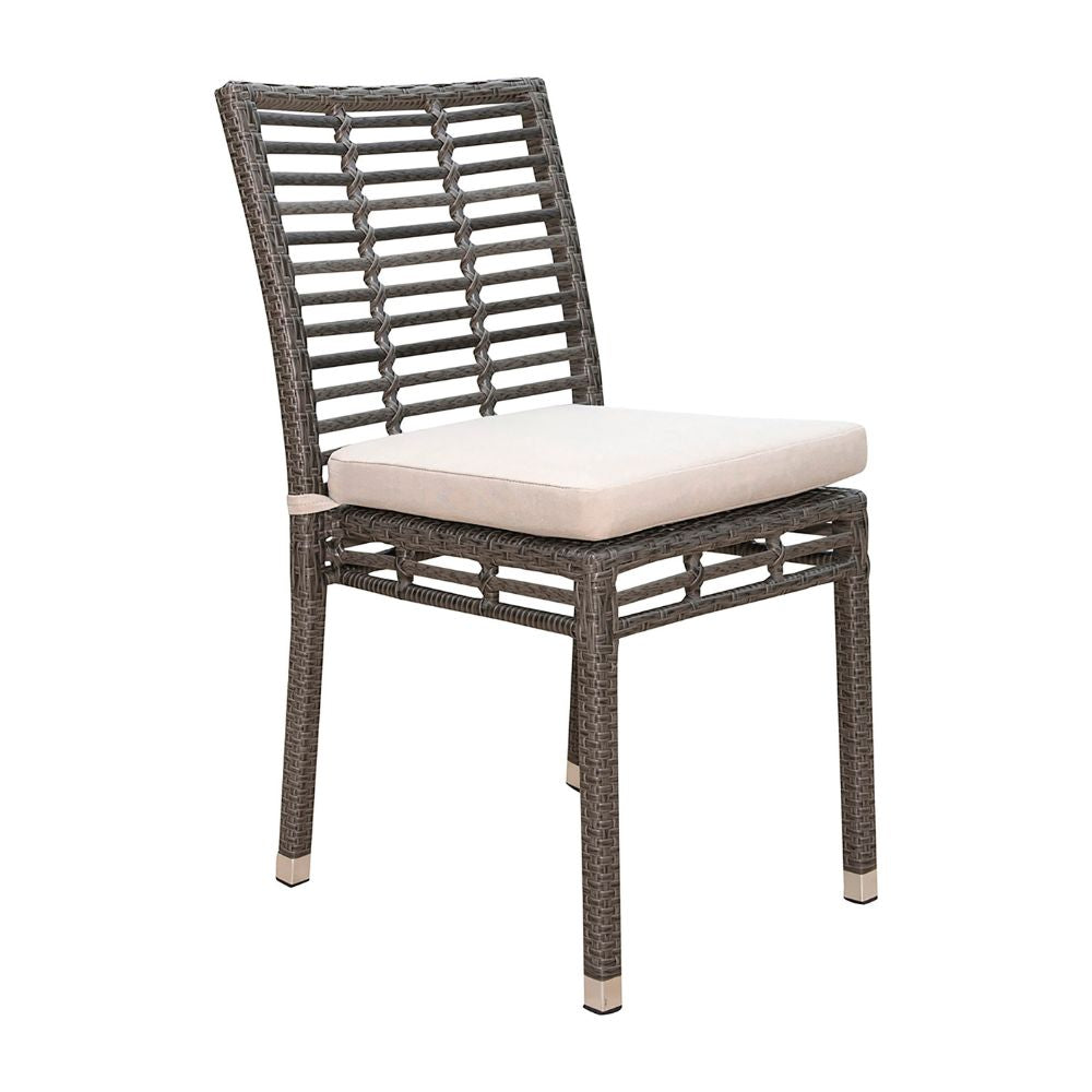 Panama Jack Graphite Set of 2 Stackable Side Chairs with Cushion