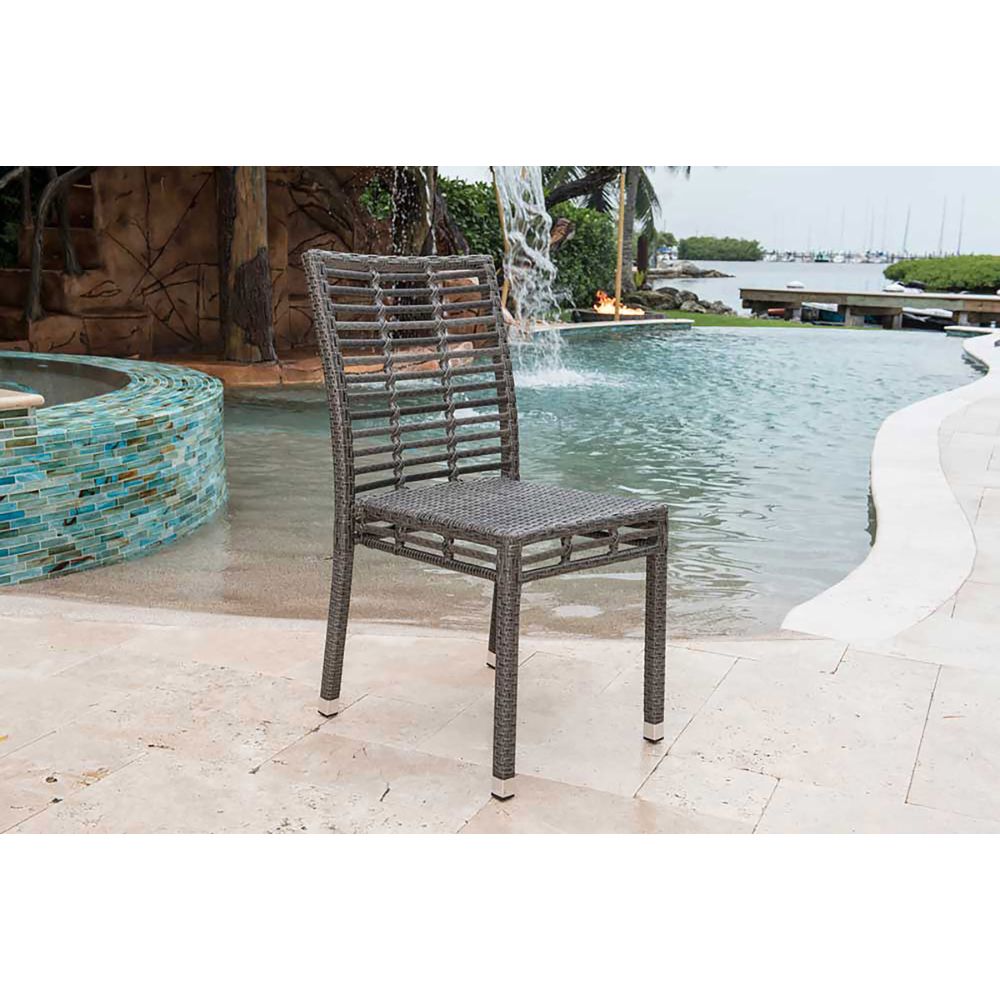 Panama Jack Graphite Set of 2 Stackable Side Chairs