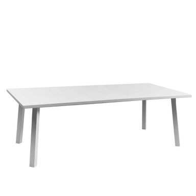 White rectangular table on a white background
