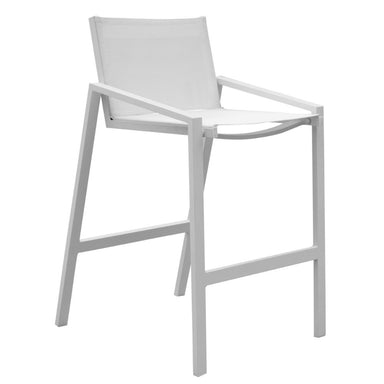 White bar stool on a white background