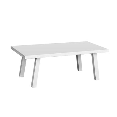 White rectangular table on a white background