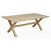 Wooden dining table on a white background