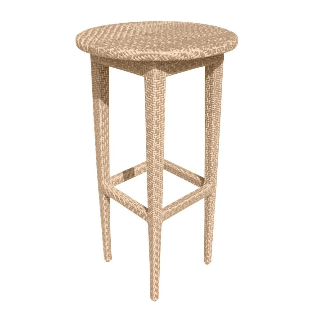 Wicker bar stool on a white background