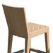 Woven rattan chair on a white background