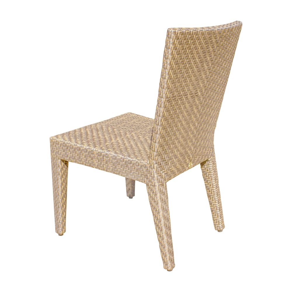 Woven chair on a white background