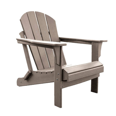 Brown Adirondack chair on a white background