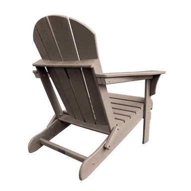Brown Adirondack chair on a white background