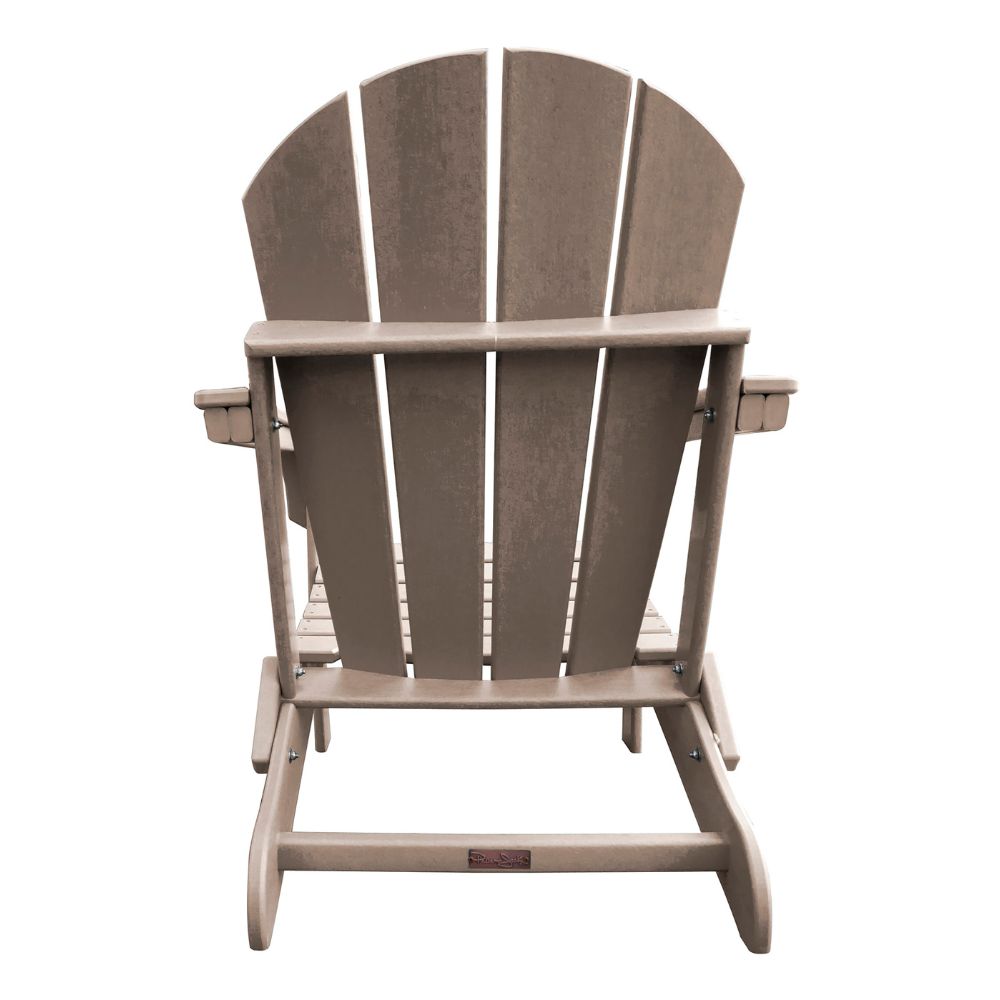 Wooden Adirondack chair on a white background