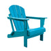 Blue Adirondack chair on a white background