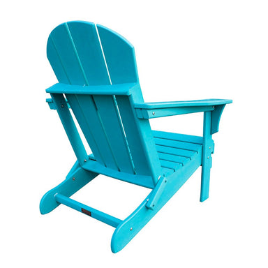 Turquoise Adirondack chair on a white background