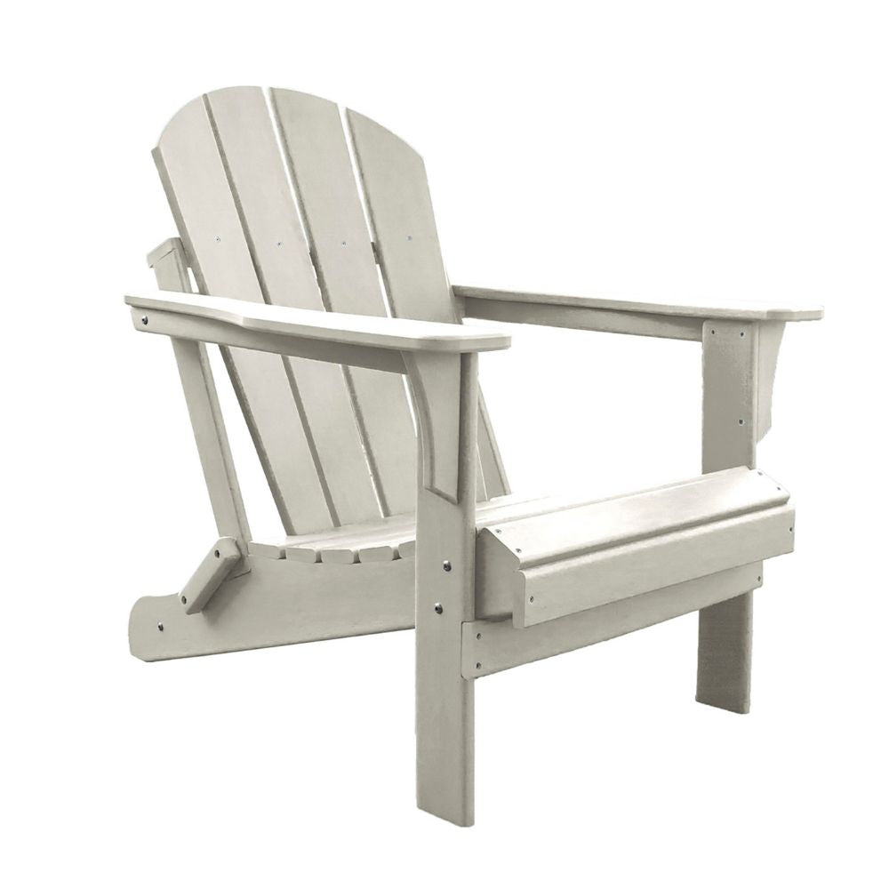Panama Jack Polyresin Folding White Adirondack Chair