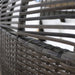 Close-up of woven rattan material with a blurred background